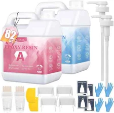 Epoxy Resin 82OZ - Crystal Clear Epoxy Resin Kit - No Yellowing No Bubble Art