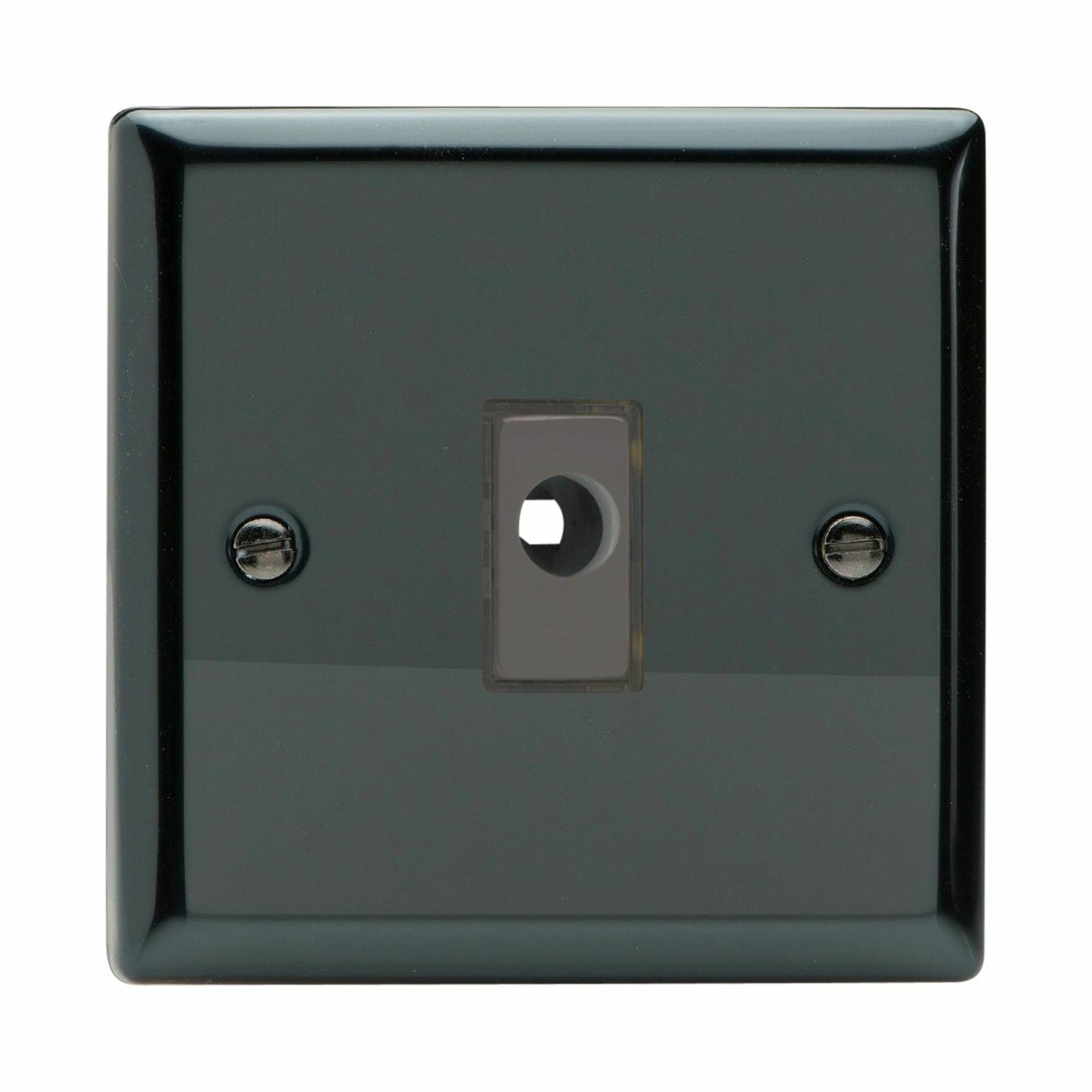Varilight XIFOD Classic Iridium Black 1 Gang 16A Flex Outlet Plate
