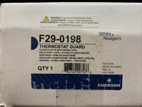 Emerson F29-0198 Universal Locking Thermostat Guard White Rodgers New In Box!