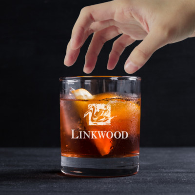 Custom Engraved Linkwood Whiskey Glass   11 oz Standard Rocks Glass