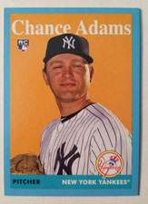 Chance Adams RC 2019 Topps Heritage Blue 25/25 New York Yankees #9 A1