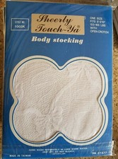 Lingerie White Lace Body Stocking BOWS Open Crotch Suspender One Size 100-165lb