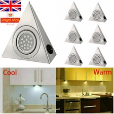 LED Under Cabinet Triangle Light Mains Powered Kitchen Cupboard Closet Wardrobe