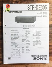 Sony STR-DE305 Receiver Service Manual Original 
