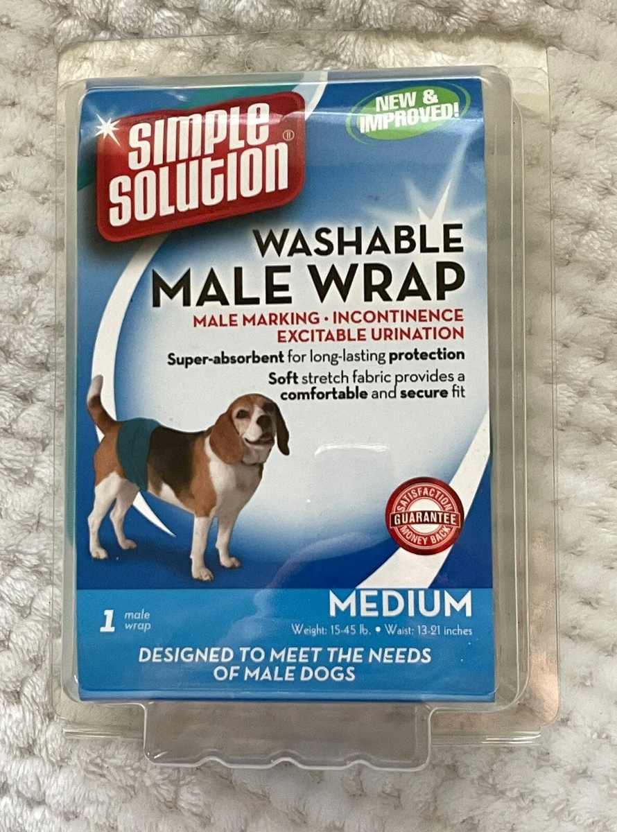 NEW Simple Solution Washable Male Dog Wrap SIZE MEDIUM 15 45 LBS