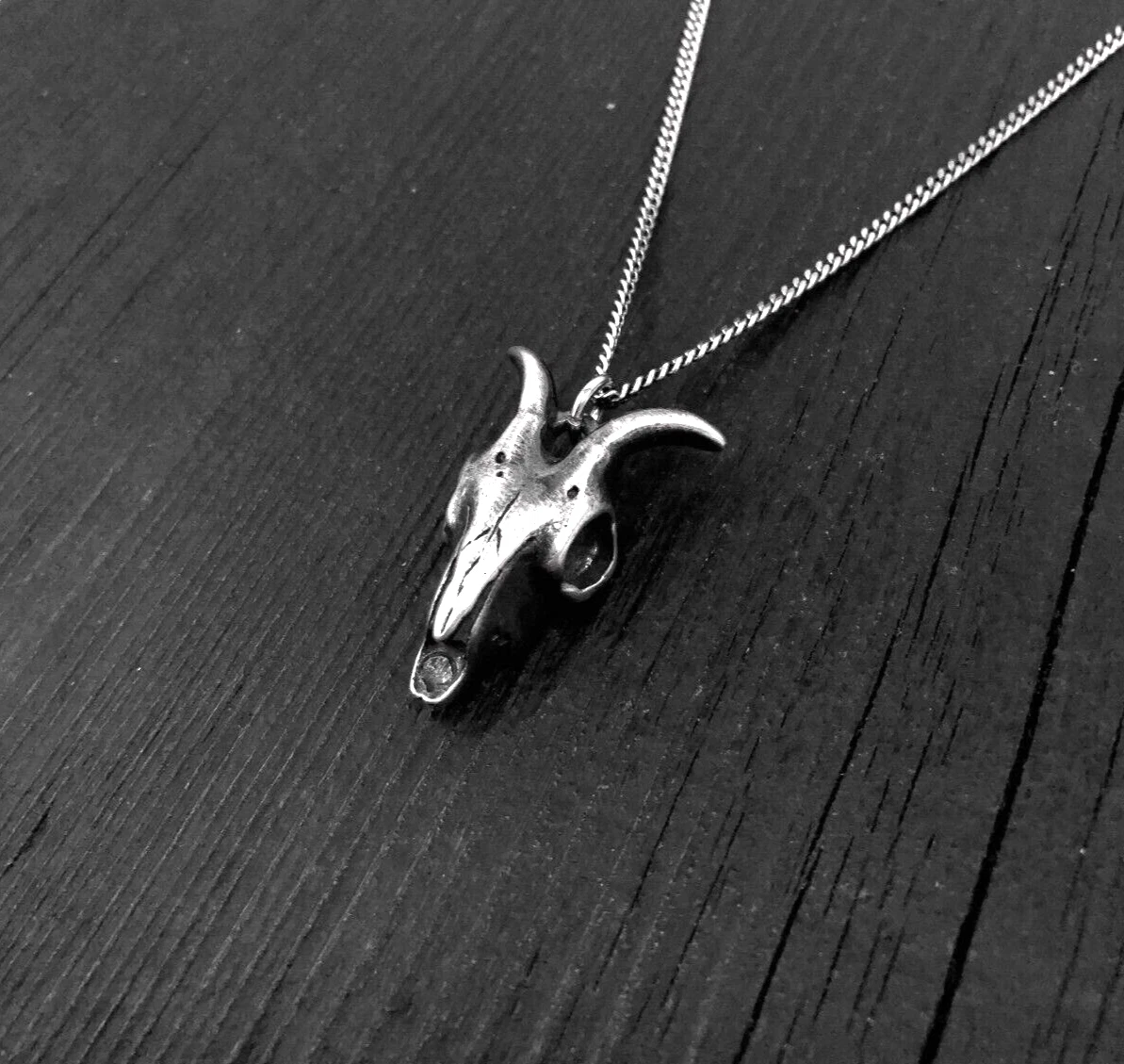 Goat skull necklace sale