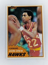 1981-82 Topps #1 John Drew Atlanta Hawks Card