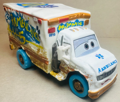 Disney Pixar Cars 3 Demolition Derby Dr. Damage Blue Tire Deluxe Diecast 1:55 FC