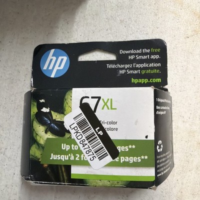 NEW HP 67XL High Yield Tri-color Original Ink Cartridge, Expires 2027
