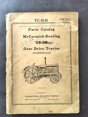 1936 McCormick Deering Tractor 15-30 Owners Manual Dealer Brochure