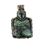 Daughters Day Deal Copper Ruby Zoisite Stone Mother Birthday Handcrafted Pendant