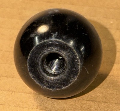 One Ball Knob M8 Phenolic Threaded 32mm ( 1.26 ) Dia for Machine Handle, Black