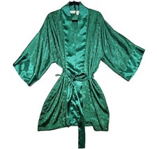 Vtg Victoria Secret Satin Nightgown Robe OS Lingerie Cottage Core Babydoll Belt