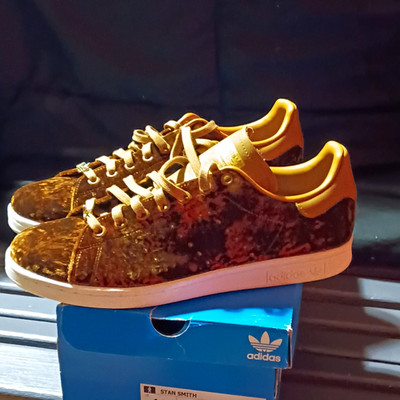 adidas Stan Smith Velvet Pack - Mesa Brown/Gold/White Low Top Sneakers EH0175