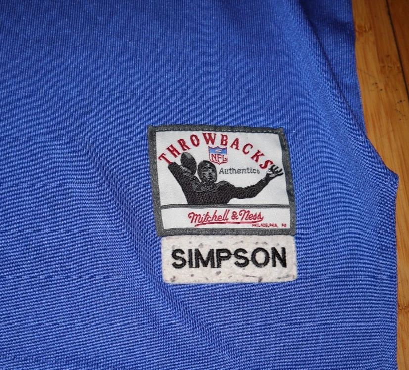 Camiseta deportiva de colección Mitchell & Ness Throwback NFL auténtica OJ Simpson 32 cosida talla 58 Foto 3 de 4