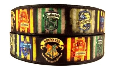 Harry Potter Houses Crest Grosgrain Ribbon 22/38mm wide 1m 2m 5m lengths