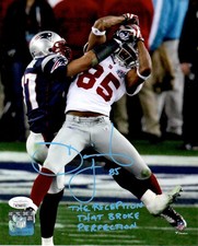 David Tyree autographed signed RARE inscribed 8x10 photo New York Giants JSA COA
