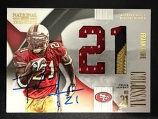 Frank Gore IP Autograph - 2009 Panini National Treasures Game Worn Patch 1/10