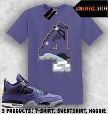 Shirt Match AJ 4 Lakers Lakeshow 2026 Sneaker Matching Tee Number 4s Sneakerhead