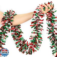 50 Feet Christmas Tinsel Garland Metallic Tinsel Twist Garland for Christmas