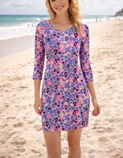 LILLY PULITZER CORINE LEOPARD DRESS XXS PIMA COTTON DOPAMINE BOLD COLORFUL $125