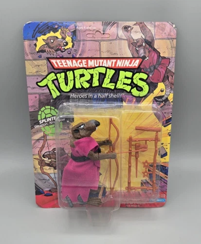 New ListingPlaymates 1988 Teenage Mutant Ninja Turtles 10 Back Splinter MOC Unpunched