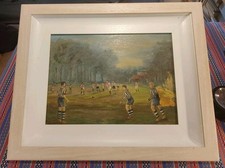 Old Original Painting Northern Art Football G ROMNEY? Ashington/Kilbourn Style