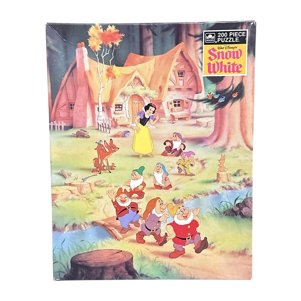 Rompecabezas Completo Disney Blancanieves 7 Enanos Dorado 200 Piezas Foto 3 de 4