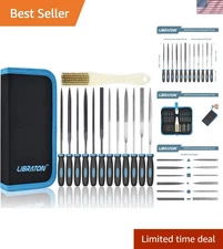 Small File Set, Needle Diamond Files 13PCS, 6pcs Jewlers & 6 Steel for Precis...