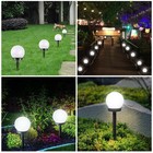 Solar Power Stake Lights Garden Globe Lamps White LED Ball Security Round Sphere