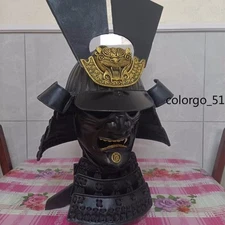 Vintage Japanese Samurai 1/1 Wearable Armor Helmet Warrior Full Face Mask Unisex