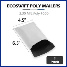 1 6.5x4.5 EcoSwift Poly Mailers SMALL Plastic Envelopes Shipping Bags 2.35MIL