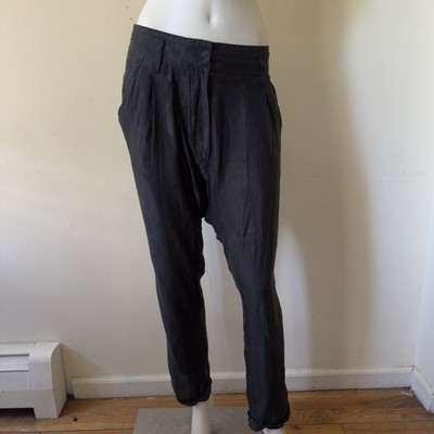 AllSaints Spitalfields Eight Harem Pants Womens 8 Black Drop Crotch Tapered