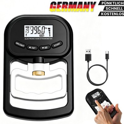 180kg Handdynamometer Digital Griffkraft Tester mit LCD-Display für Training NEU