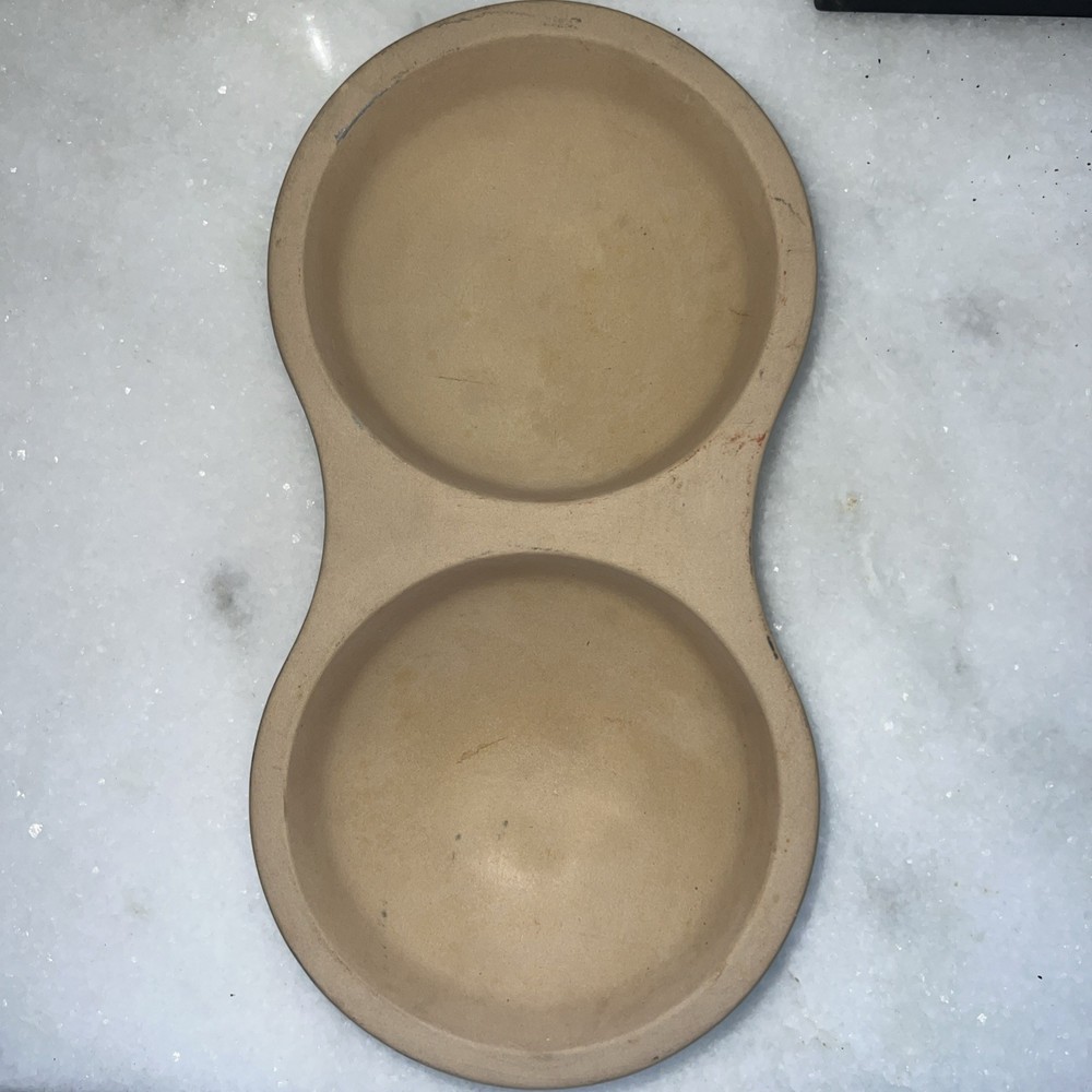 Pampered Chef Double Stoneware Microwave Egg Cooker 5151 Brand New Unused