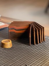 Custom-made leather wallet for Dads