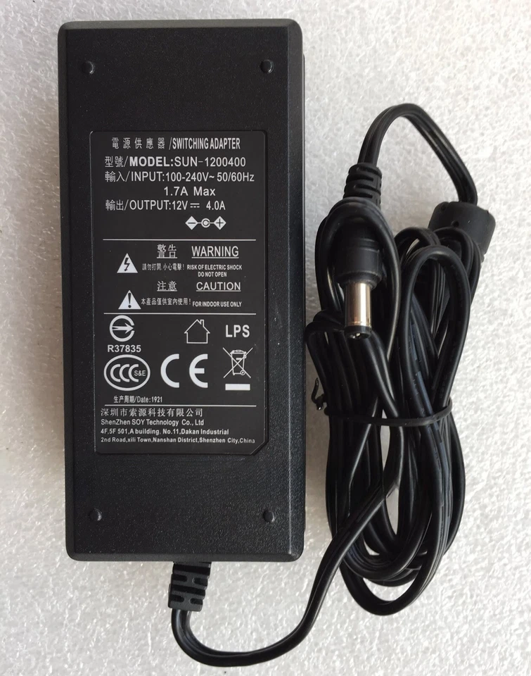 New Original OEM 12V 4A AC/DC Adapter for MSI Optix MAG270VC2 (3CB3) LCD Monitor - Image 2 of 4