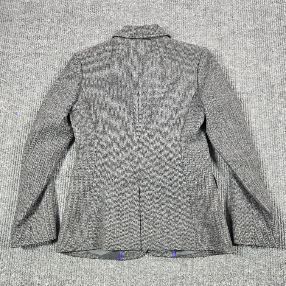 Blazer J Crew Mujer 4 Gris Lana Hacking Chaqueta Espiga Tweed Forrado A Medida Foto 2 de 4