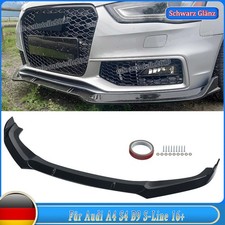 Frontspoiler Glanz Schwarz Spoilerlippe Stoßstanger Für Audi A4 S4 B9 S-Line 16+