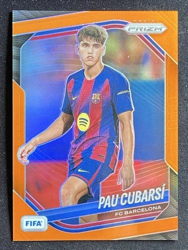 Pau Cubarsi 2025-26 Panini Prizm FIFA Orange Base /125 #246