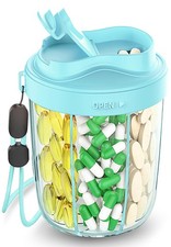 Large Pill Dispenser to Store 7 Various Supplements -Pill Organizer 