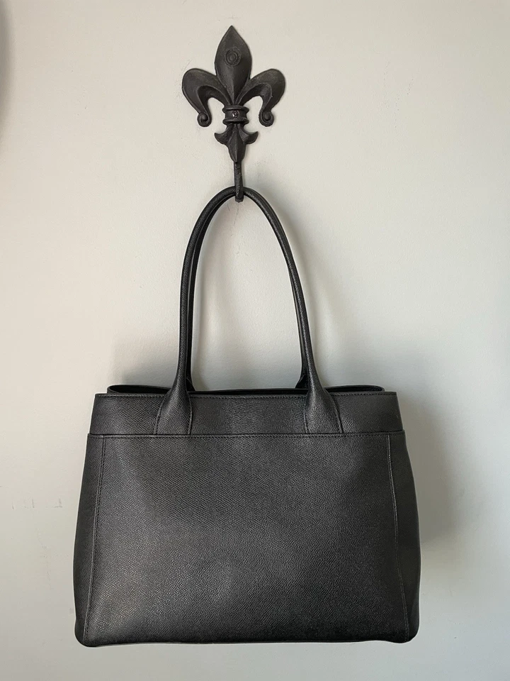 COACH Casey Tote Shoulder Bag Black Leather w/ Gold Hardware - Image 2 of 4