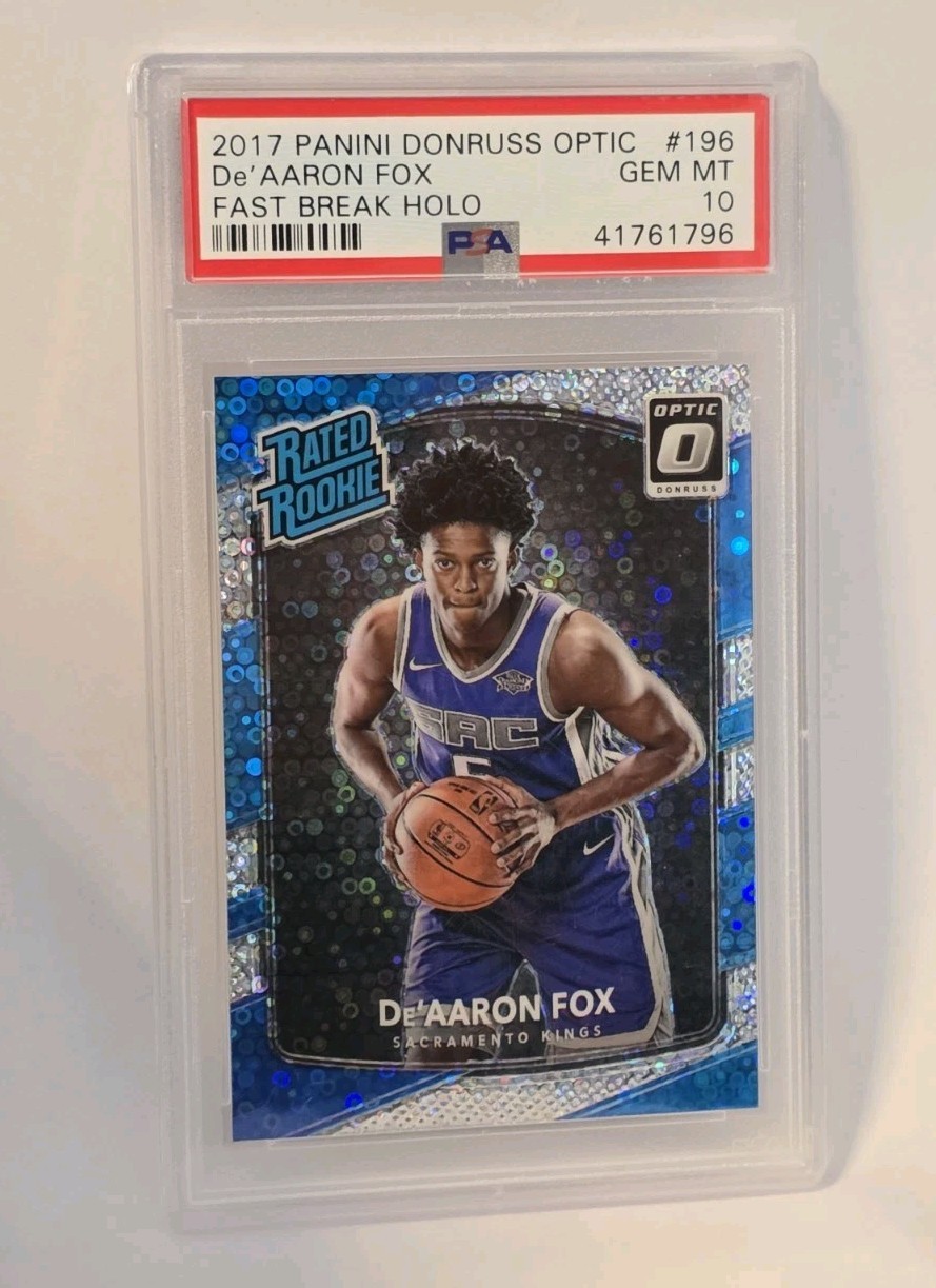 2017 Panini Donruss Optic De’Aaron Fox Fast Break Holo Rated Rookie PSA 10