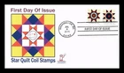 DR JIM STAMPS US COVER STAR QUILT COIL FIRST DAY ISSUE COMBO CEC CACHET