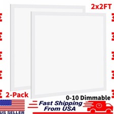 2x2 FT LED Light Flat Panel 45W Recessed Side-Lit Drop Ceiling Light 5800 lumens