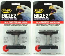 2 PAIR KOOL STOP EAGLE CLAW II CANTILEVER BRAKE PADS SMOOTH POST BLACK COMPOUND