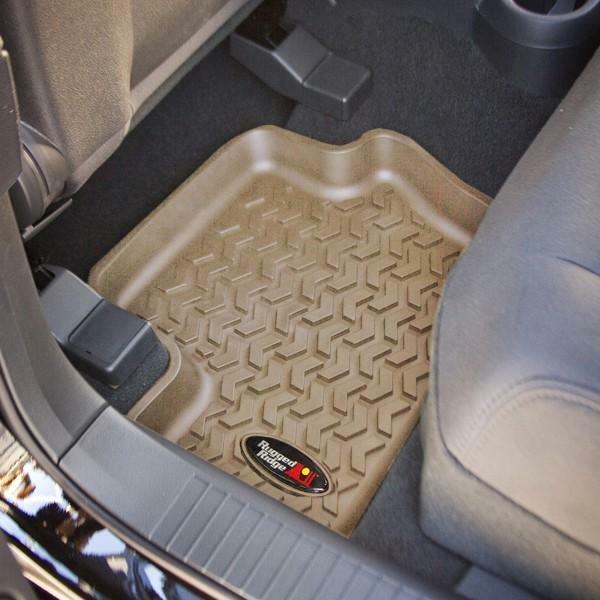 Tapis de sol arrière beige anti-boue pour protéger la moquette de Jeep Compass
