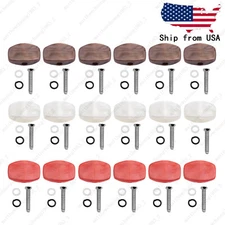 1 Set (6Pcs) Guitar Tuning Peg Button Machine Head Oval Plastic Buttons-3 Colors