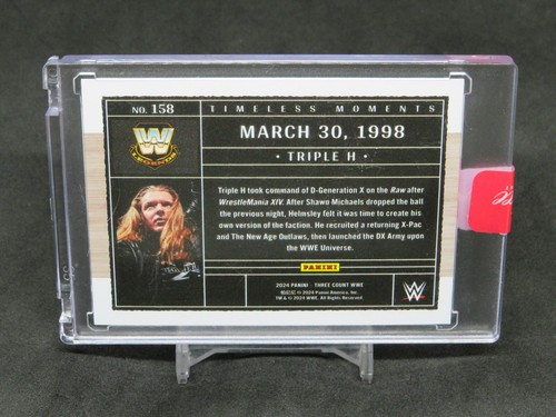 2024 PANINI THREE COUNT WWE TRIPLE H MOMENTI SENZA TEMPO /40 BE3 - Foto 2 di 2