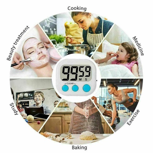 Küchenuhr Kochen Alarm magnetisch digital groß laut Countdown Uhr Timer - Bild 11 von 21